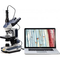 Microscopio Trinocular Compuesto 40-2500X + Camara