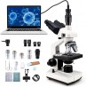 Microscopio Trinocular Compuesto 40X-5000X + Camara 2MP