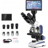 Microscopio Trinocular Compuesto con pantalla LCD 7" 40X-2500X