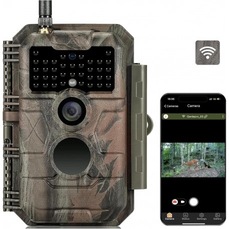 Camara Trampa GardePro E6 con App (Wi-Fi/Bluetooth) – Visión Nocturna y Detección de Movimiento