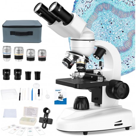 Microscopio Binocular Compuesto 40X-1000X