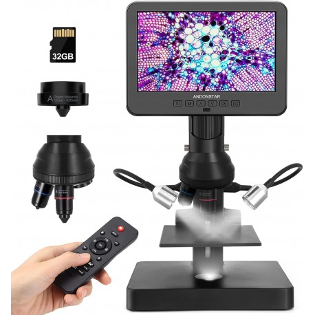 Microscopio Digital Andonstar AD246S-P con Pantalla de 7” 4080X