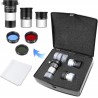 Kit Oculares 6mm 15mm + Barlow 2X+ Filtro Lunar para telescopios 1.25"