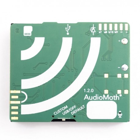 AudioMoth v1.2.0 Grabadora Acustica Full-Spectrum para Monitoreo de Fauna y Sonido Ambiental
