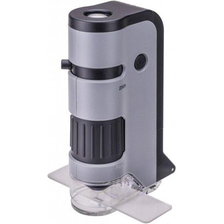 Microscopio de Bolsillo Carson 100X - 250X Con adaptador de celular
