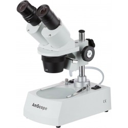 Microscopio Estereo Binocular AmScope SE306R-P 20X–40X con Iluminación Halógena Superior e Inferior