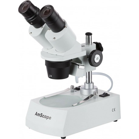 Microscopio Estereo Binocular AmScope SE306R-P 20X–40X con Iluminación Halógena Superior e Inferior