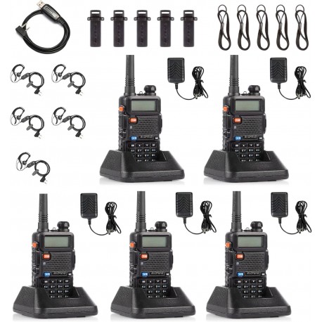 Kit x5 Radios Baofeng UV-5R Dual Band VHF/UHF – 128 Canales